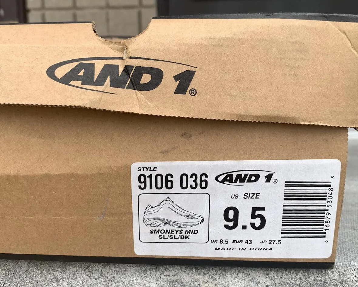 And 1 Money Mid Silver / Black (Size 9.5) DS — RootsBK